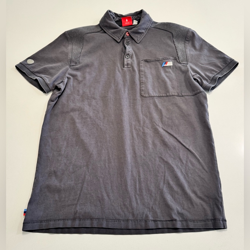 Puma BMW Motorsport Polo Shirt Men's Medium Racing Preppy Black